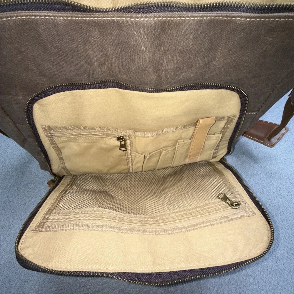 Laptop Messenger bag for Mens 15.6 Inch, Waterproof Vintage Genuine Leather M...